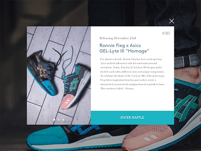 Product Info Modal cta modal sneakers ui component