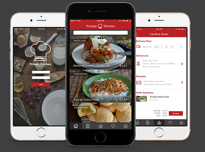 Private Kitchen - UX UI Design Project app design ui ux