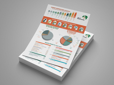 Leaflet Design - Budget & Chart brochure design illustration leaflet ui ux