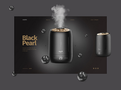 Xiaomi Black Pearl Landing page design e commerce first block first page inspiration landing page minimal ui ui elements ux uxdesign website xiaomi