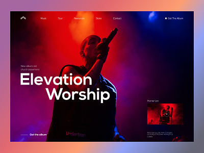 Presentation of the new album Website Page - Elevation Worship concert concert page design e commerce minimal performance redesign tickets ui ui elements ux uxdesign