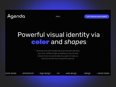Agenda Design Studio agency animation design minimal ui ui elements uxdesign webdesign