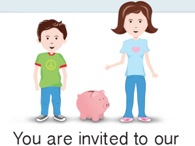 Kids & Savings Email financial illustration kids money pig piggy bank