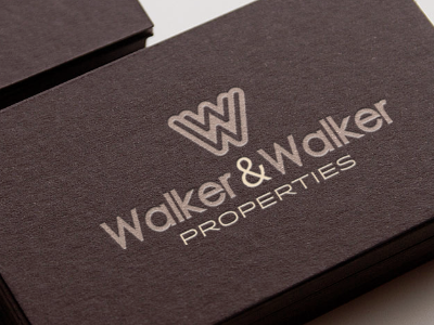 Walker Squared business card letterpress logo