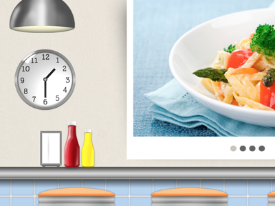 Progress food illustration layout website