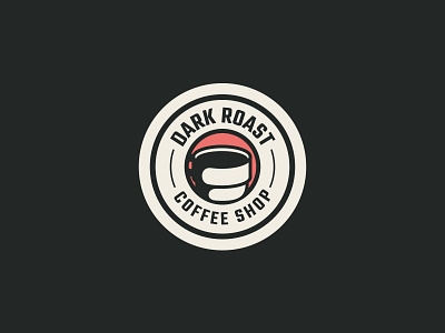 Coffee Shop Coaster branding coaster cup design drink emblem icon iconography illustration logo mark retro shop simple typography vintage