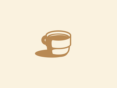 Coffee and shadow beverage coffee cup drink food illustration logo mug outline shadow simple vector