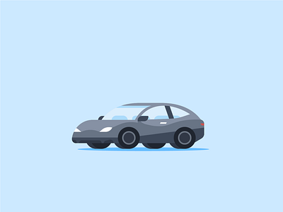 Tesla car carproject design design project electric car fast flat flat illustration garage icon illustration micromachines simple small car tesla tiny car vehicle vehicles