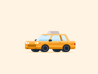 New York Taxi 52cars car carproject cars design flat garage graphic design icon illustration micromachines new york old cab small car taxi tiny car vehicle vehicles