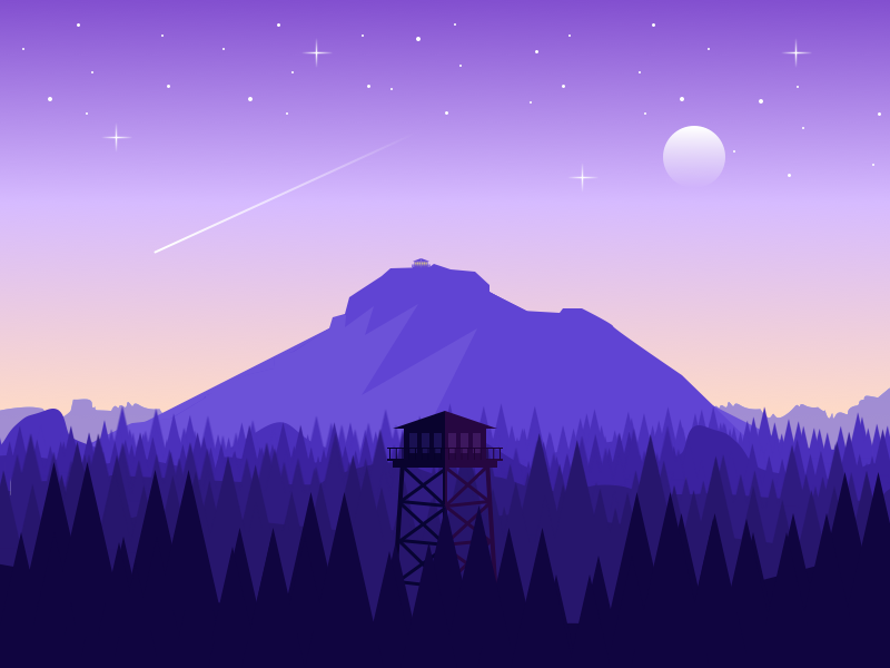 Firewatch by Mattis Bødtker on Dribbble