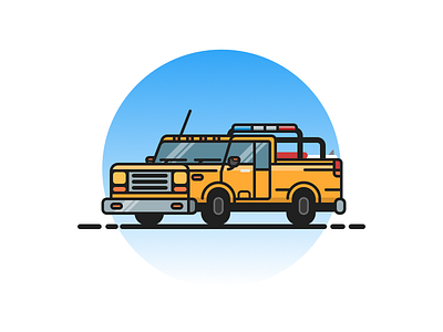 Life Guard Truck bay watch beach rescue car illustration life guard outline the hoff truck vector vehicle