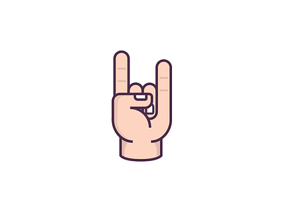 Rock On! hand icon illustration rock and roll