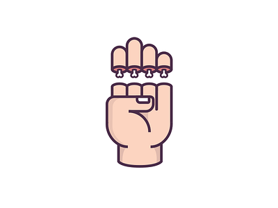 Just The Tips, Please bone cut hand icon illustration