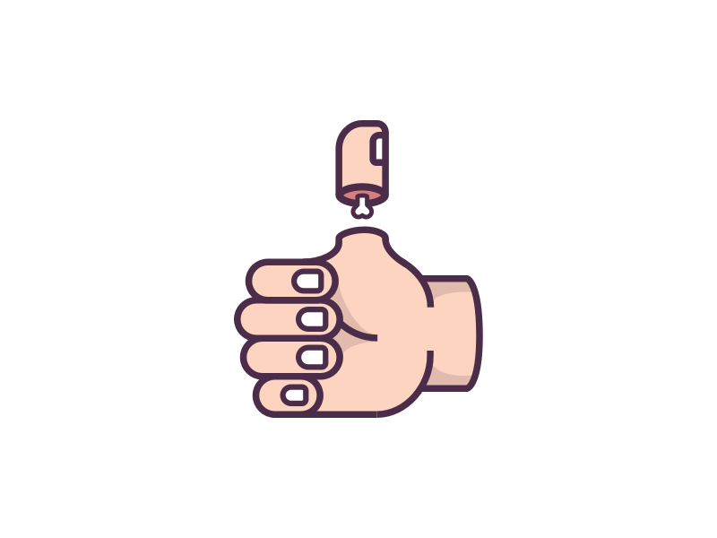 Thumbs Up! body part icon illustration hand hands cool thumbs up