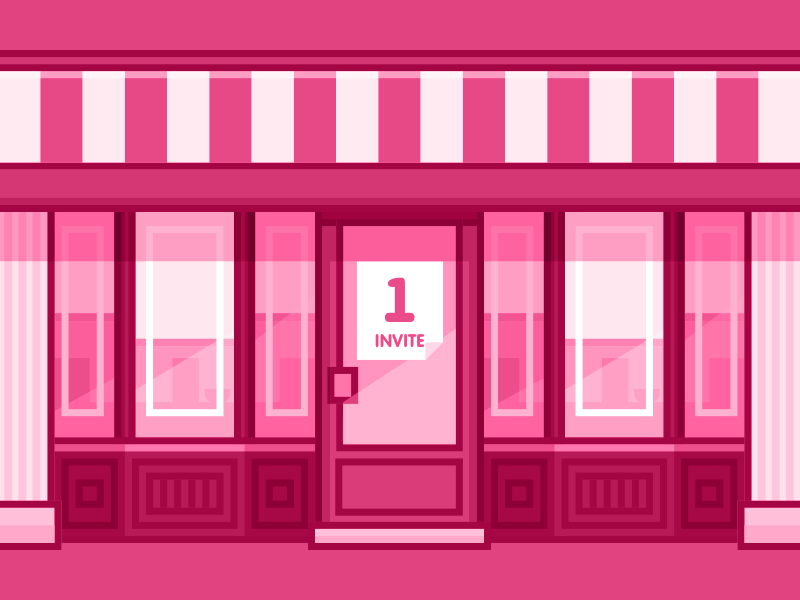 Dribbble invite store front