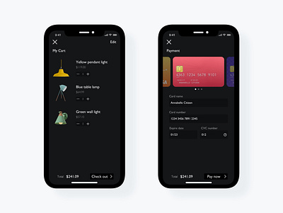 UI Challenge | Check-out app appdesign application card cart checkout dailyuichallenge ecommerce pay simple ui uidesign uiux ux uxdesign