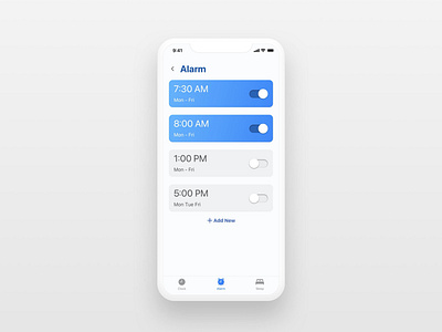 UI Challenge | On/Off Switch alarm alarm app appdesign application dailyuichallenge design onoffswitch simple toggle ui uidesign uiux ux uxdesign