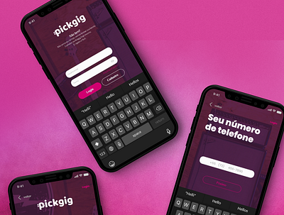 UI- Sign in e Login - Pickgig app logo social network ui ui design