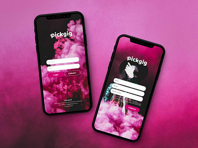 Sign in e Login Version 2- Pickgig app app design app ui design logo social network typography ui ui design uidesign