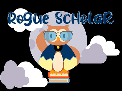 Rogue Scholar adorable cute cute animal design education graphicdesign learning moon night owl rogue scholar school simple