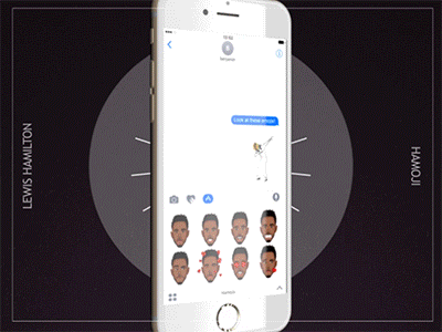 Lewis Hamilton design emojis graphic motion