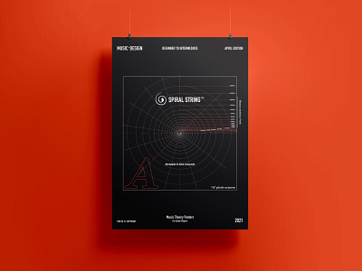 Spiral String Poster design illustration information design music music art typography ui