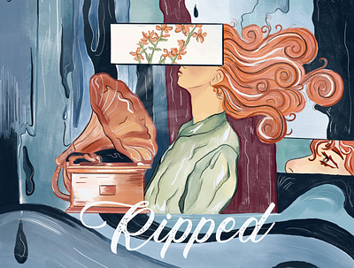 Ripped album cover custom art design hand drawn illustration ill illustration music cover procreate whimsical