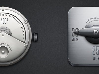Icons—WIP device grey icons knobs machine metal metallic tallman