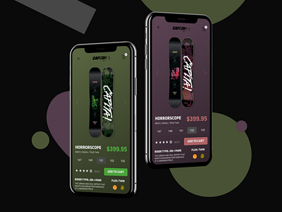 Snowboard Product Page - Daily UI 012 012 app branding brandon aristizabal dailyui design figma figmadesign illustration iphone product page ui