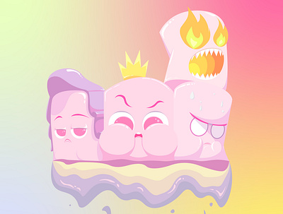 MALLOWSQUAD graphic art illustration marshmallows