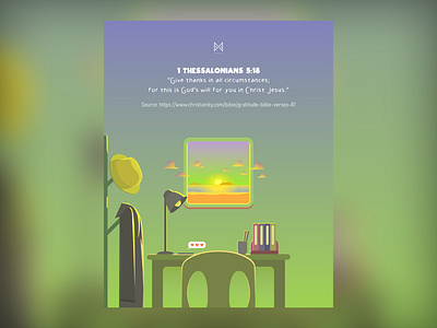 1 THESSALONIANS 5 18 beach bible verse graphic design sunset