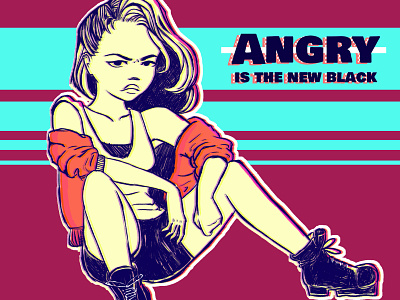 Angry Is the New Black design illustration