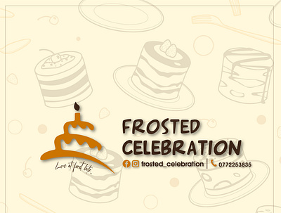Frosted Celebration logo. graphic design logo