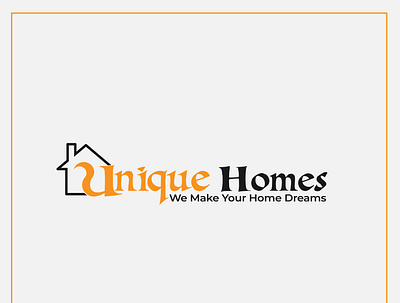 Unique Homes logo design design graphic design logo