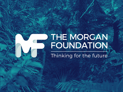 Morgan Foundation Logo branding curve duotone gradient map identity montserrat new zealand nz research shadow shape typography