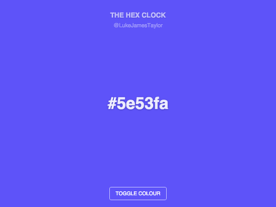 The HEX Clock clock colour hex javascript