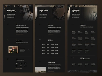 Cooper & Kirk, PLLC Wireframes branding design illustrator ui ux web website