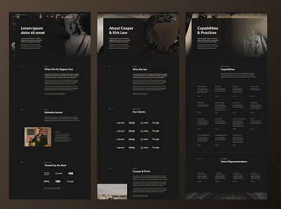 Cooper & Kirk, PLLC Wireframes branding design illustrator ui ux web website