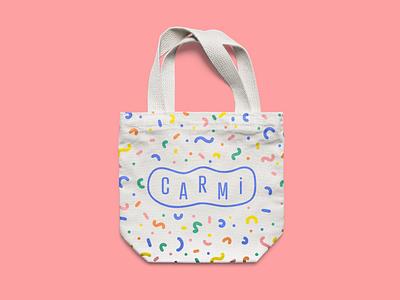 Carmi Bakery Brand Tote Bag MockUp branding design logo mockup photoshop