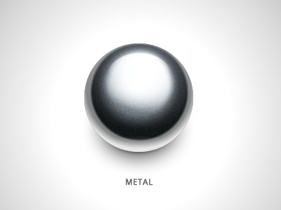 Metal ball icon metal