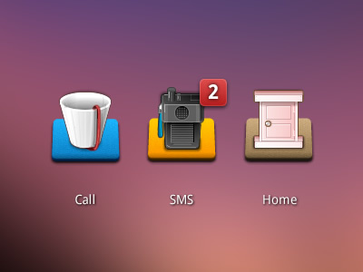 Oppo call home icon message sms
