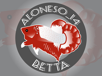 logo aloneso14 betta art betta betta fish branding design fish flat icon illustration logo vector