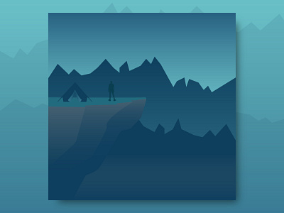 cliffs illustration 1, VRF art cliffs design ecosystem illustration elegant flat home icon illustration mountain mountains ui vector