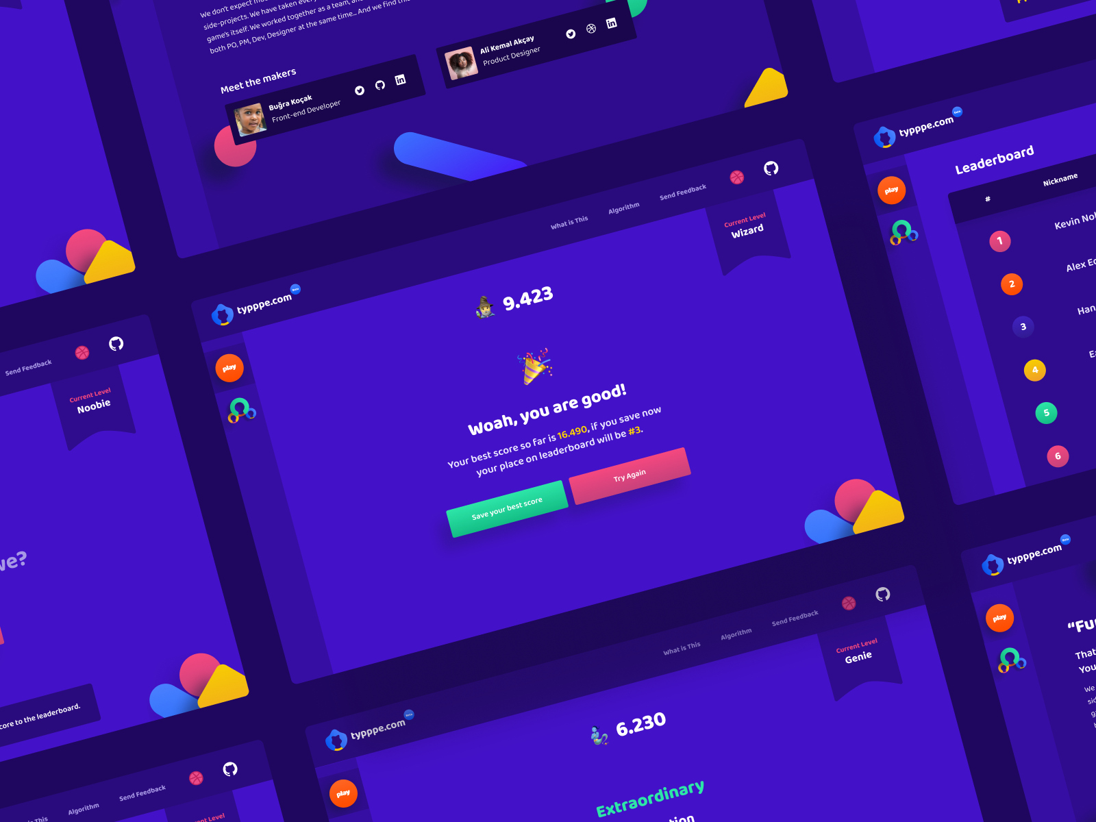 Typppe: A fun little typing game! by AK on Dribbble