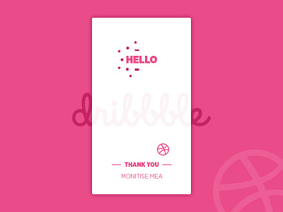 Hello Dribbble - First Shot