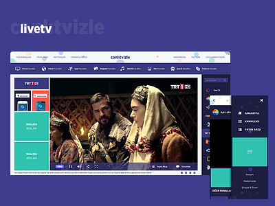 Live TV - Web and Mobile UI livetv mobile ui ui design