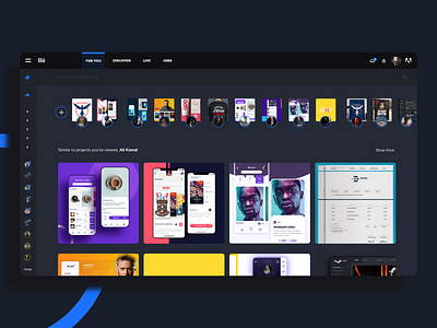 Behance Redesign Concept app design behance redesign redesign concept ui ui ux ui design web app design