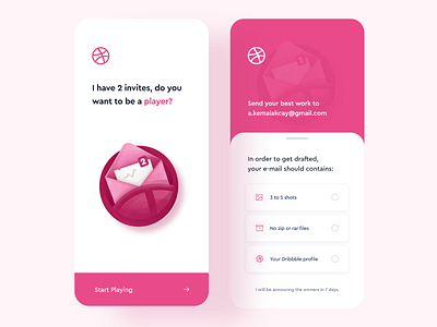 2 Dribbble Invites & Mobile App Concept 2 invites app concept app design draft dribbble dribbble invitation dribbble invite dribbble invite giveaway dribbble invites illustration invite giveaway mobile app prospect ui design uiux