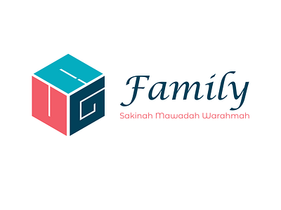 Family branding cubelogo familylogo simplelogo design flat icon illustrator logo vector