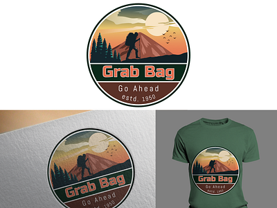 Grab Bag branding design flat icon illustration illustrator logo vector